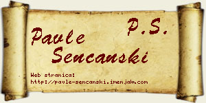 Pavle Senćanski vizit kartica
